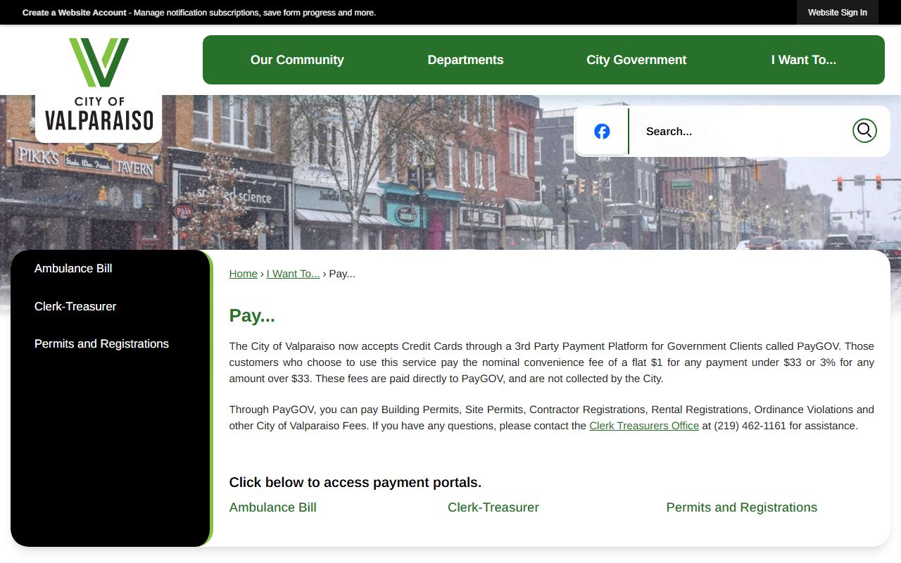 Valparaiso Traffic Court Records - Porter County online traffic ticket payment portal