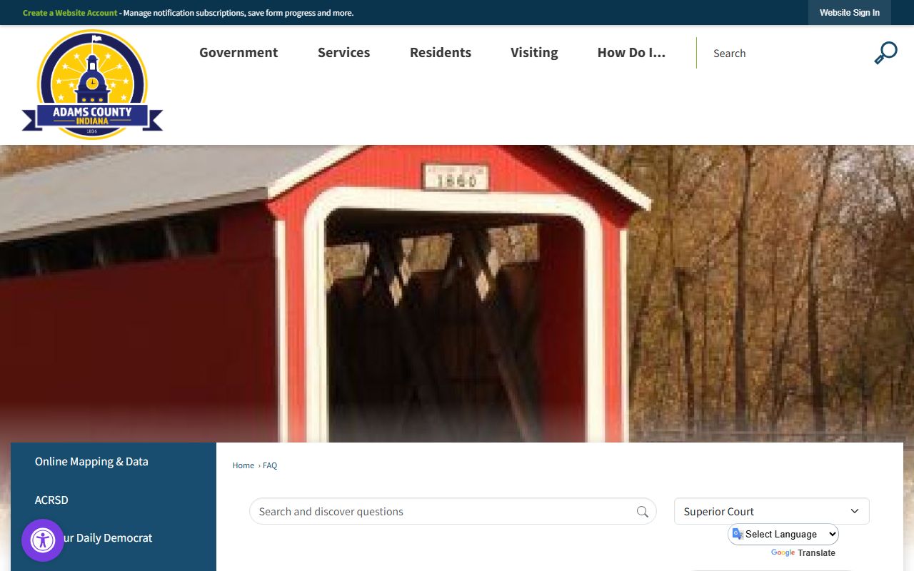 Adams County Traffic Court Records resource page