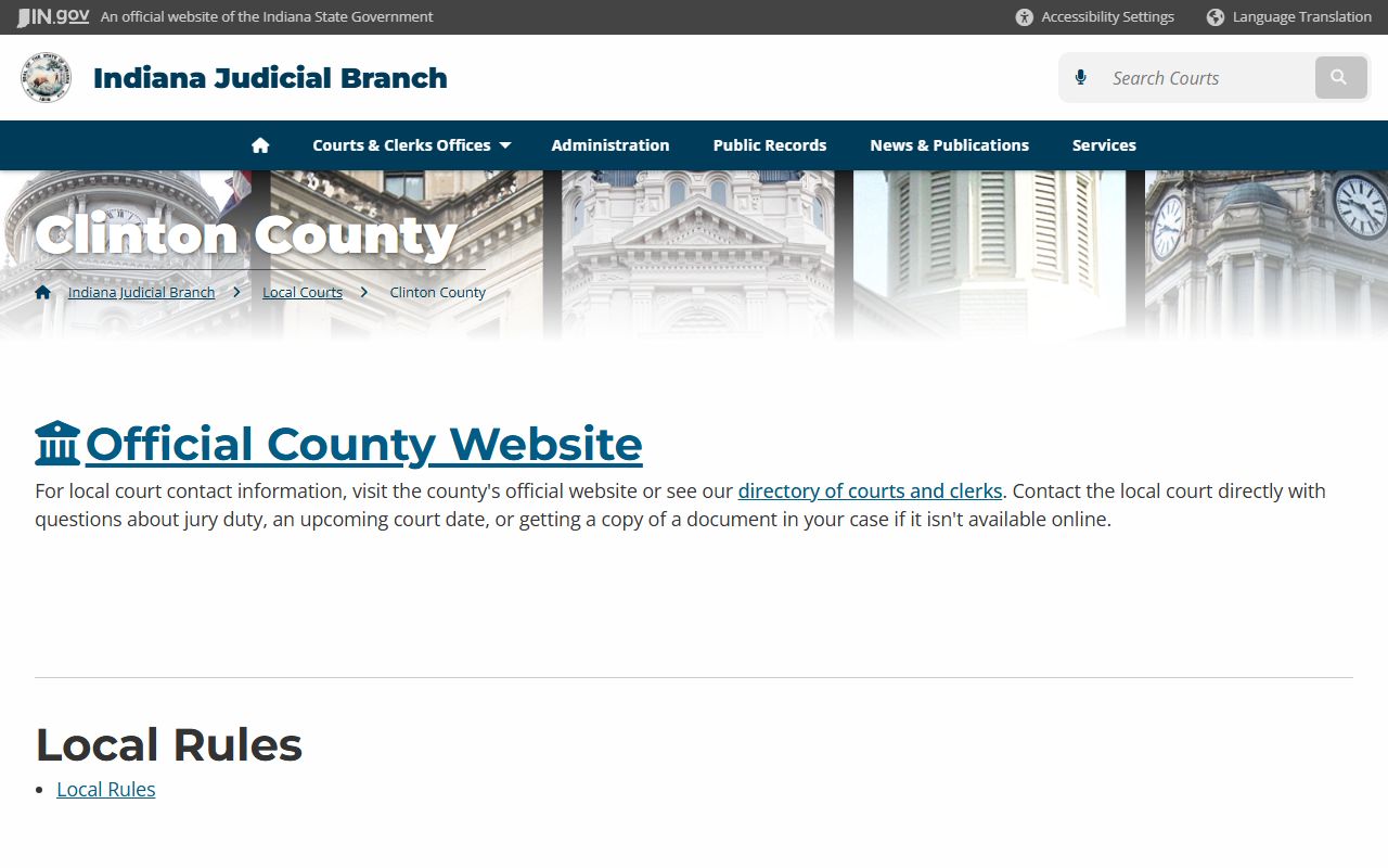 Clinton County Traffic Court Records - Clerk's Office website