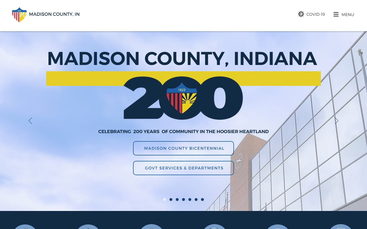 Madison County homepage for traffic court records and payment options