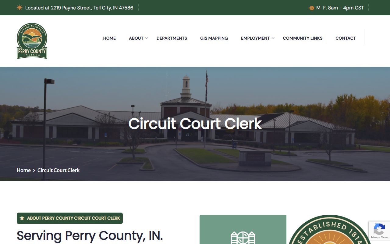 Perry County Traffic Court Records - Circuit Court Clerk Page